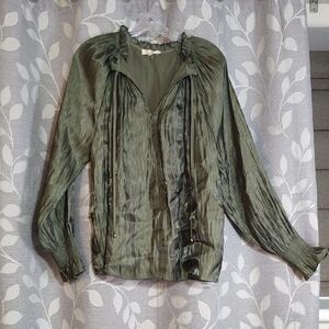 Entro Olive Green Long Sleeved Blouse size L